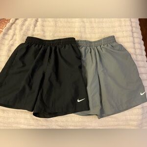 2 pair of Nike Black/Light Gray Athletic Shorts size M-10